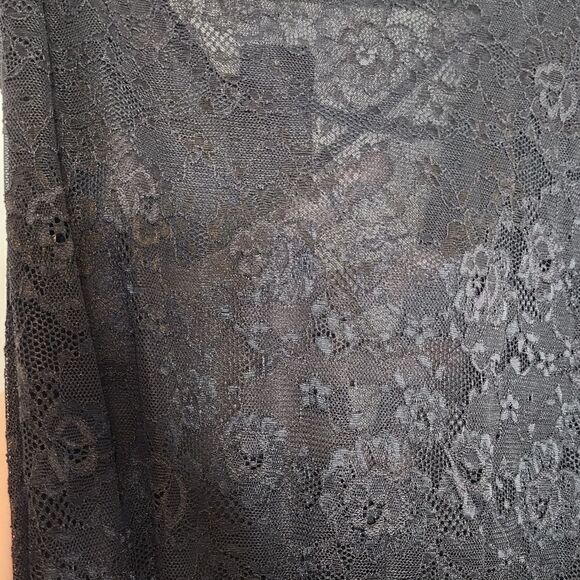 5X 28W Torrid Black Lace Strappy Bodysuit Snap Faux Wrap V Neck Sheer Party Mesh - Picture 10 of 11